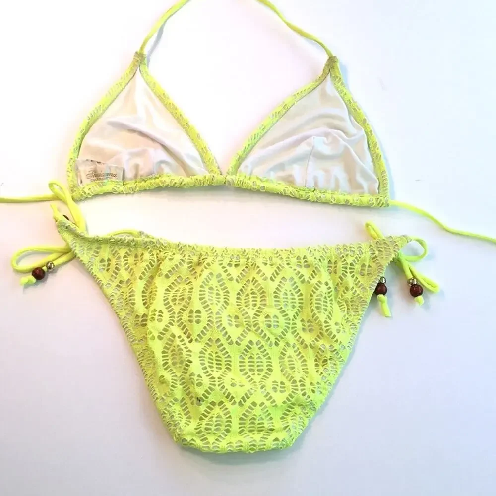 Shoshanna for Anthropologie bikini EUC yellow sz Small